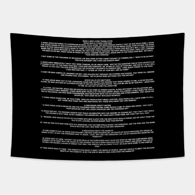Mark 2 New Living Translation Text Tapestry by Holy Bible Verses