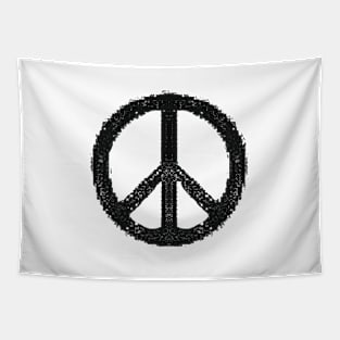 Retro 80's Peace Symbol Sign Tapestry