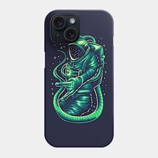 Astronaut in Space Illustration Phone Case