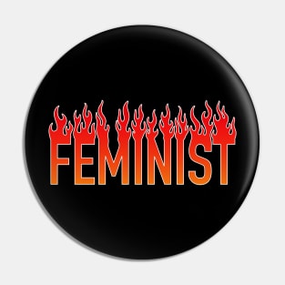 Feminist Vintage Flames Pin