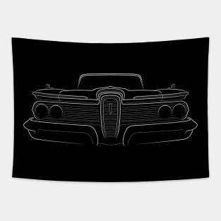 front/back - 1959 Edsel Ranger - stencil, white Tapestry