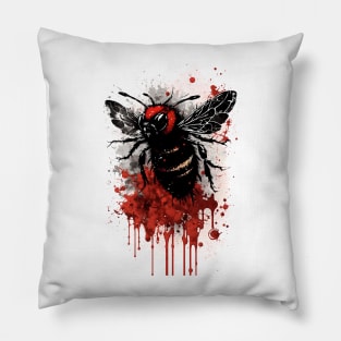 Bumblebee Ink Painting Pillow