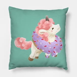 Unicorn in a Donut Pillow