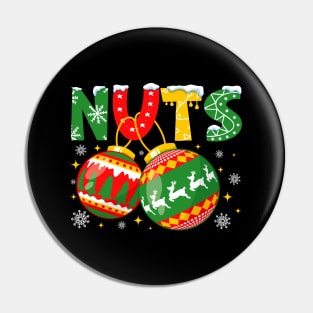 Nuts Christmas Matching Couple Chestnuts Pin