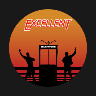 Bill And Ted Excellent Retro Circle T-Shirt