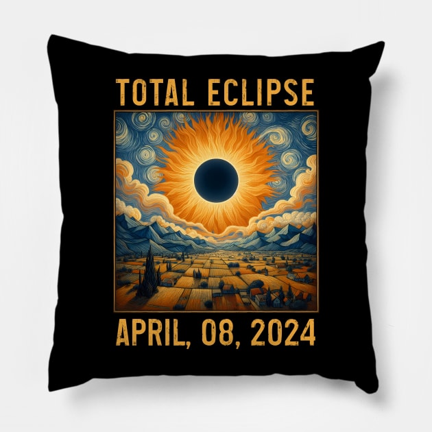 Total Eclipse - April, 08, 2024 - Totality Pillow by ANSAN