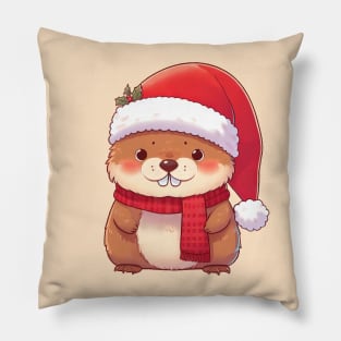 Cute Christmas Marmot Pillow