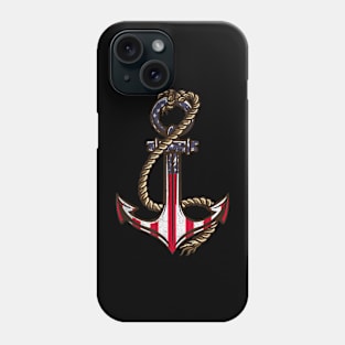 American Flag Patriotic Anchor Memorial Day & 4th Of July Phone Case