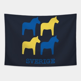 Sverige - Sweden Horses Tapestry