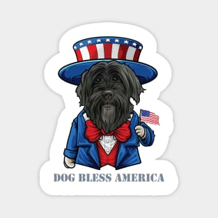 Portuguese Water Dog  Bless America Magnet