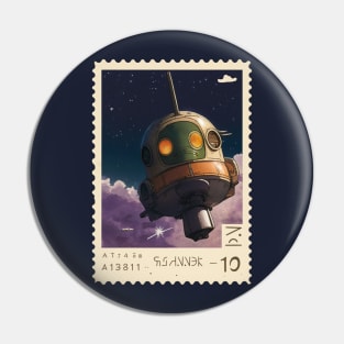 Sky Scanner - Postage Stamp Series Pin