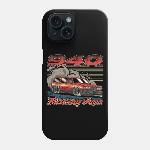 Street Racing Van 940 Wagon Phone Case by Guyvit