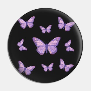 Purple Butterly Pattern Sticker Pin