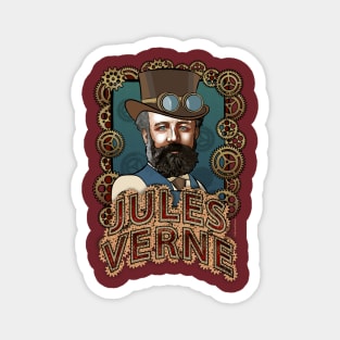 Portrait of Jules Verne Steampunk Magnet