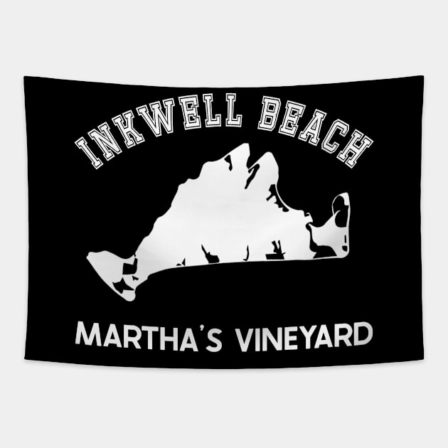 Inkwell Beach, Oak Bluffs, Martha's Vineyard, MA, Vintage Tapestry by Kdeal12