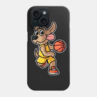 Dog Basketball Game Day Funny Team Sports B-ball graphic Phone Case