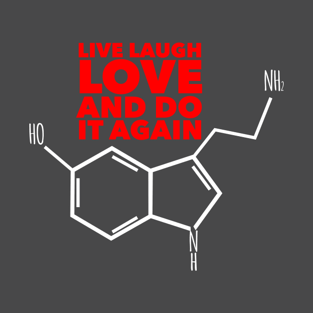 Live laugh love and do it again. Serotonin by Leela