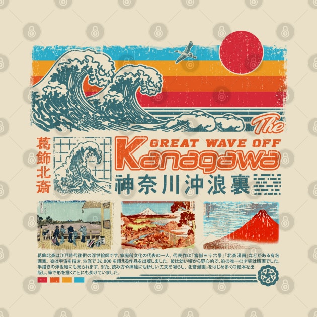 The Great Wave off Kanagawa NewRetrowave by Guyvit