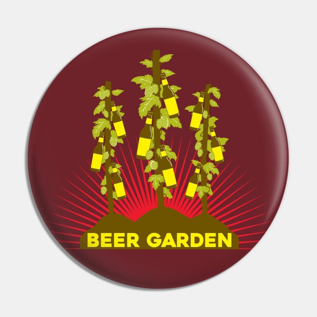 Beer Garden Pin by mcillustrator