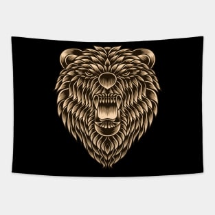 Artwork Illustration Unique Bear Head Tapestry