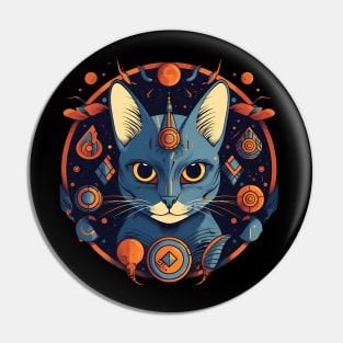 Egyptian Cat Halloween, Cat Lover Pin