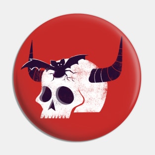 Bat Demon Skull Pin