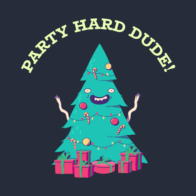 Party Hard Dude Christmas Tree by Evlar