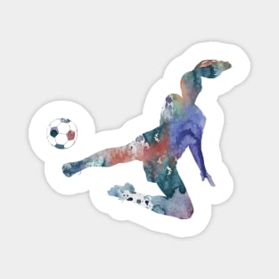 Female Soccer Player Magnet