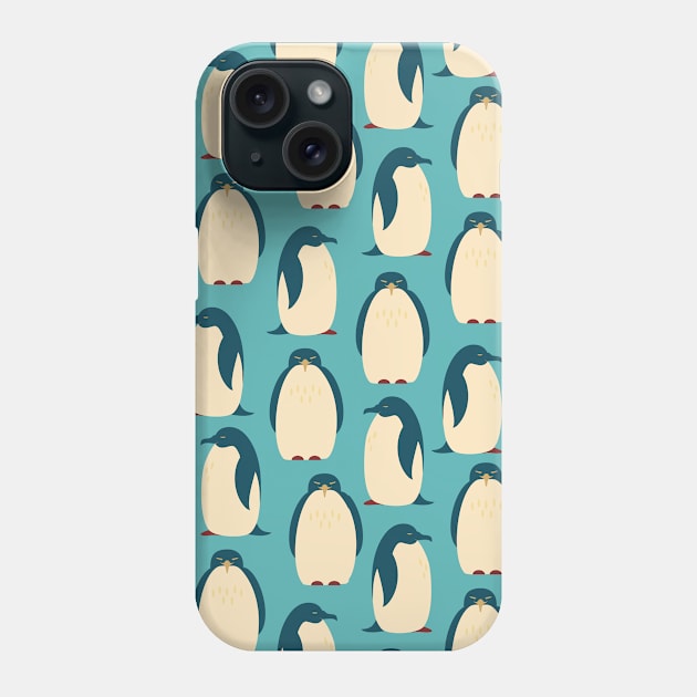 Happy Penguins Phone Case by Silmen