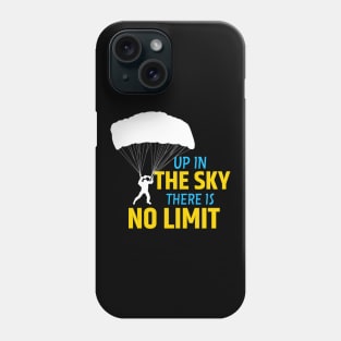 Skydiving No Limit In Sky Skydiver Parachute Phone Case