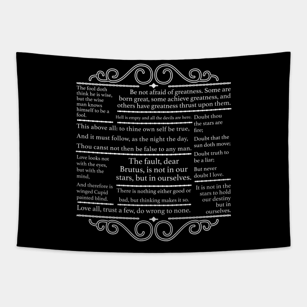 Shakespeare Quotes Tapestry by nickbeta