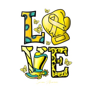 Sarcoma Awareness - warrior glove love T-Shirt