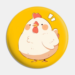 Cute Curious Chicken Pin