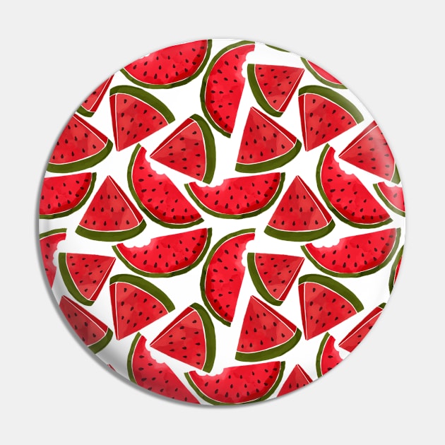 Watercolor Watermelons Pin by MutchiDesign