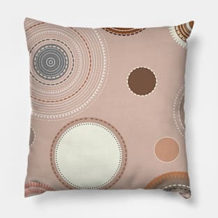 Pink Beige Pastel Polka Dots Pillow