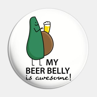 Beer beer belly avocado Pin