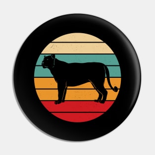 Lion Big Cat Retro Sunset Vintage African Animal Pin