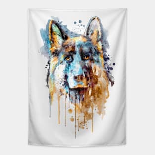 German Shepherd Dog Head Tapestry