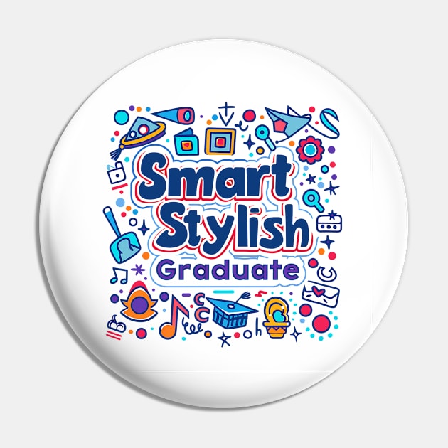 Smart Sylish graduate Pin by Printashopus