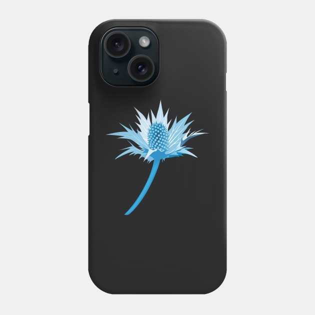 bellflower and eryngium thistle truchet Phone Case by kobyakov