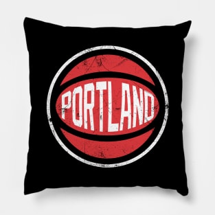 Portland Retro Ball - Black Pillow