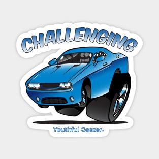 Challenging Cartoon Car Toon Magnet