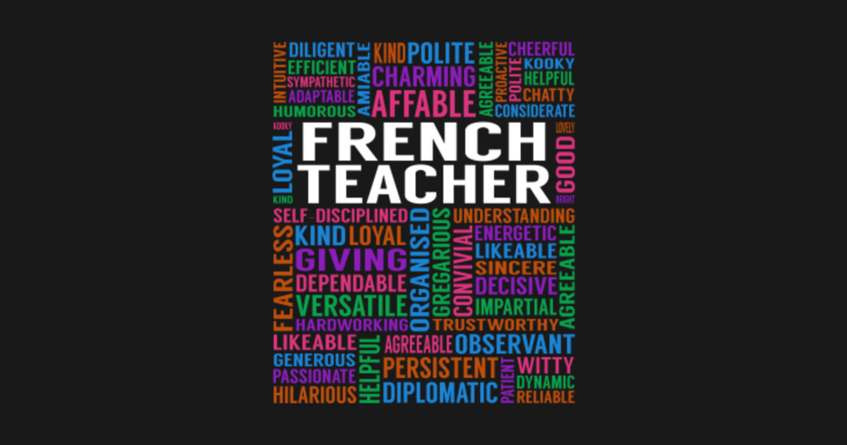 French Teacher Job French Teacher Sticker TeePublic