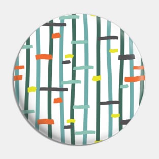 Abstract Colourful Lines Pattern Pin