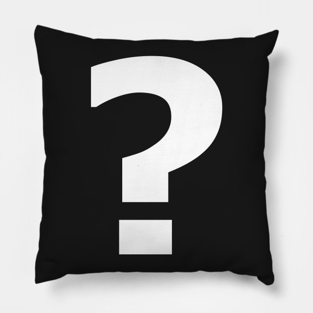 Question Mark Inquiry Design Pillow by teesbyfifi