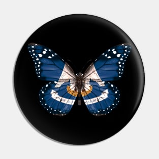 Louisiana Flag Butterfly - Gift for Louisianian From Louisiana LA Pin