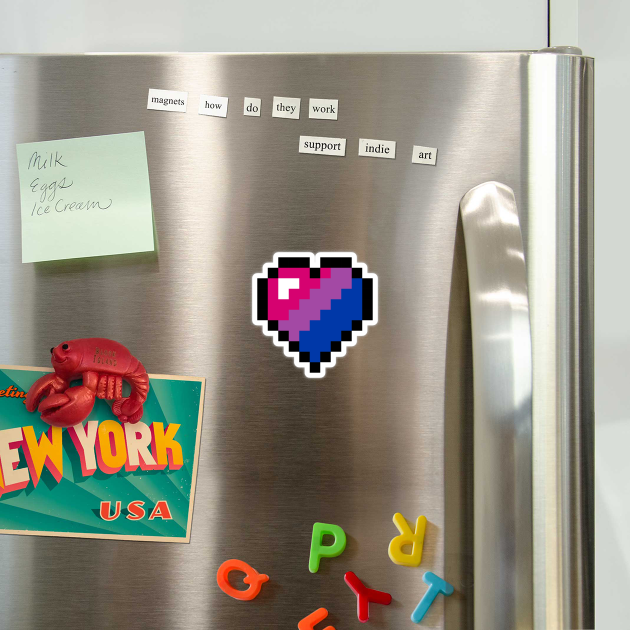 Bisexual Pride Pixel Heart by mockingjaeart