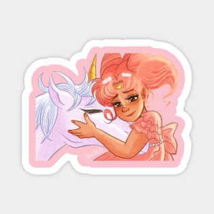 Small Lady & her Pegasus Magnet