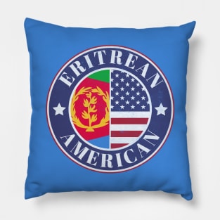 Proud Eritrean-American Badge - Eritrea Flag Pillow