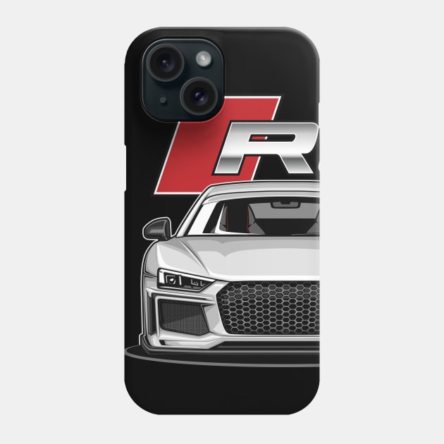 R8 V10 Performance (Glacier White) Phone Case by Jiooji Project